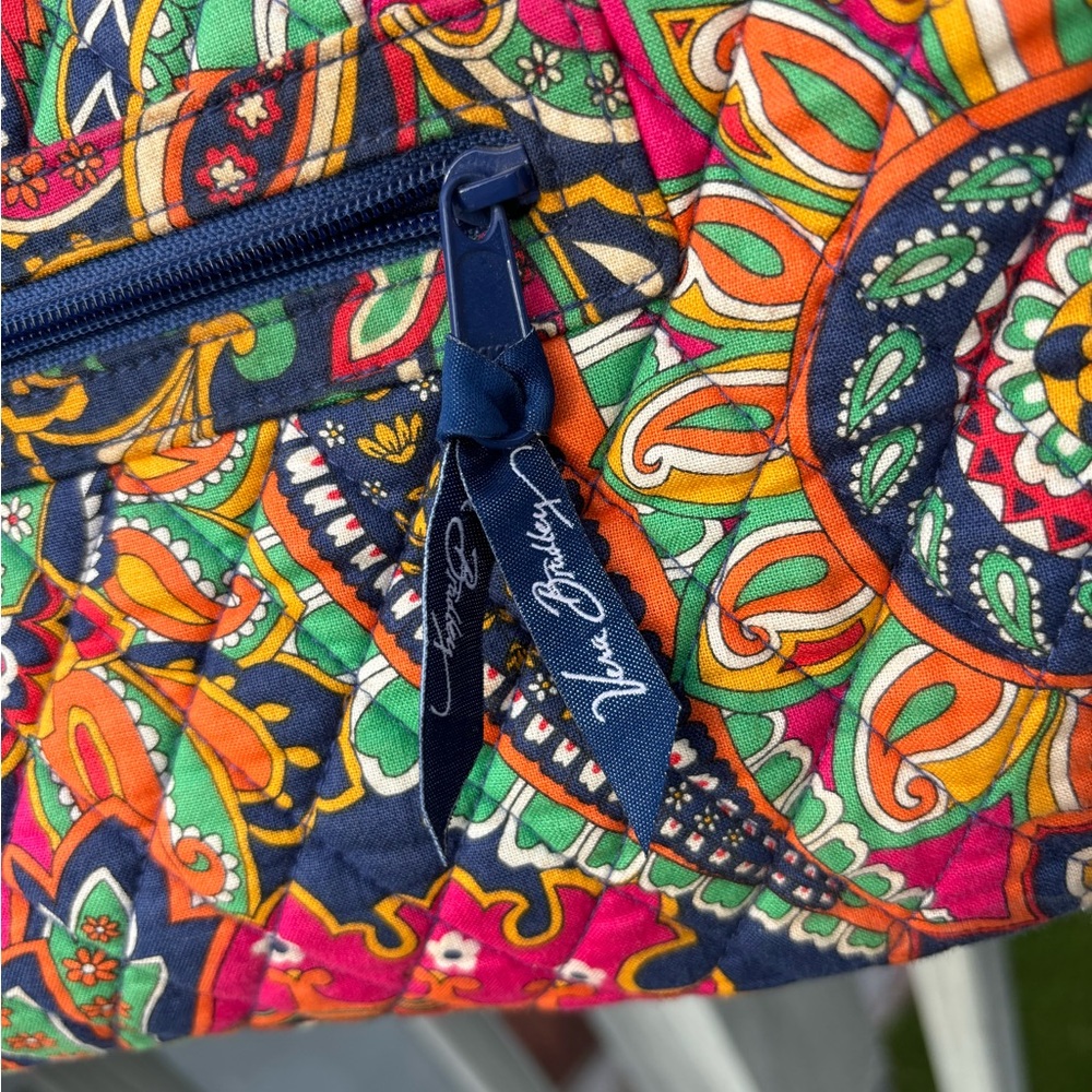Vera Bradley Orange Blue Green Venetian Shoulder Bag - Picture 2 of 11